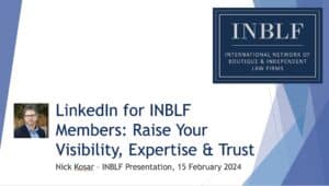 INBLF LinkedIn PPT Title Slide | International Network of Boutique and Independent Law Firms